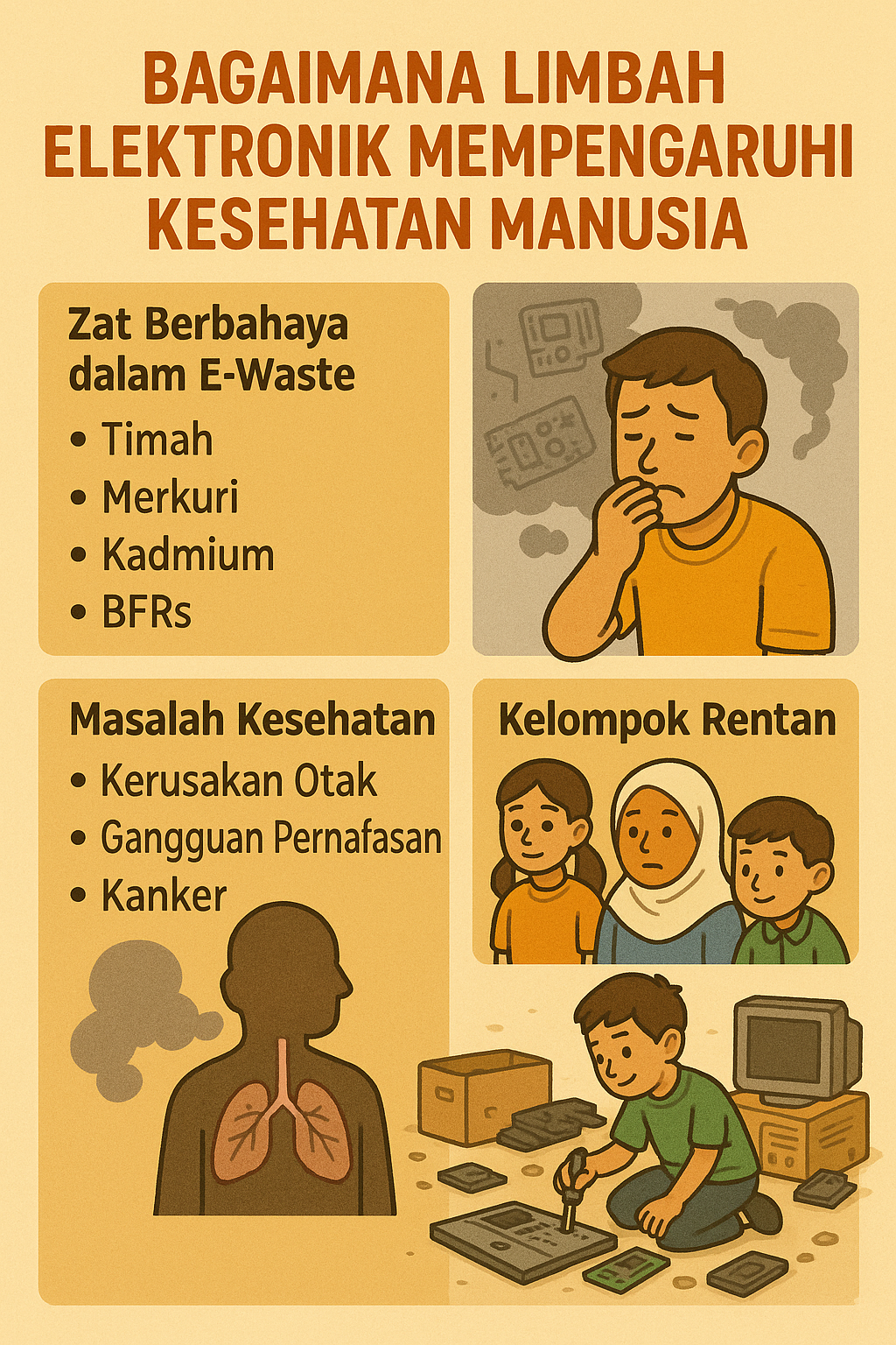 Dampak Limbah Elektronik terhadap Kesehatan Manusia: Waspadai Zat Beracun dari E-Waste