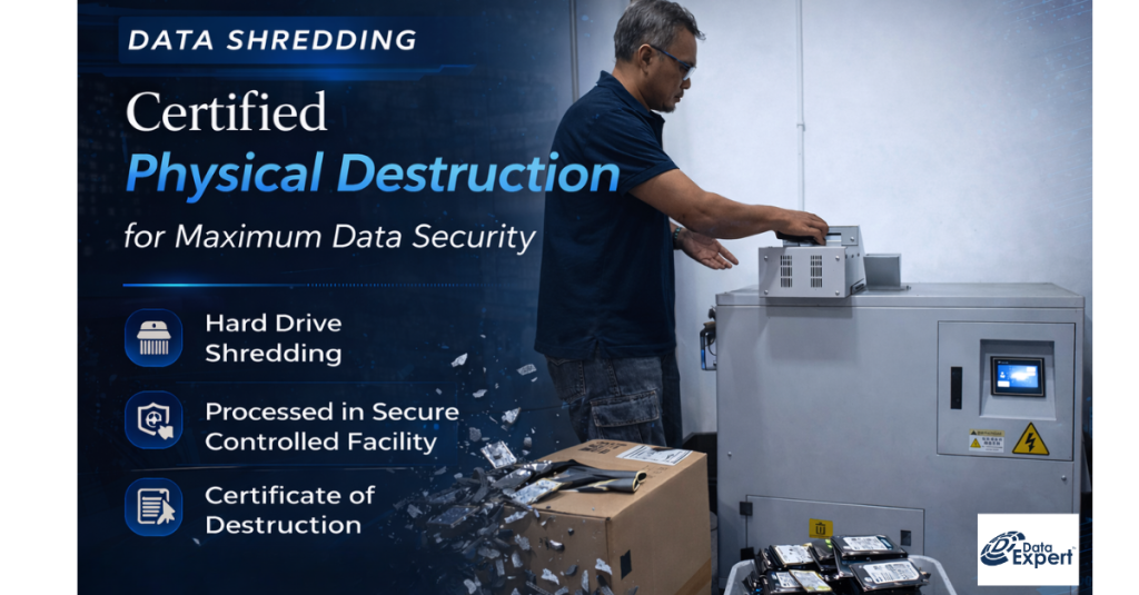 hard disk shredding process for secure corporate data destruction