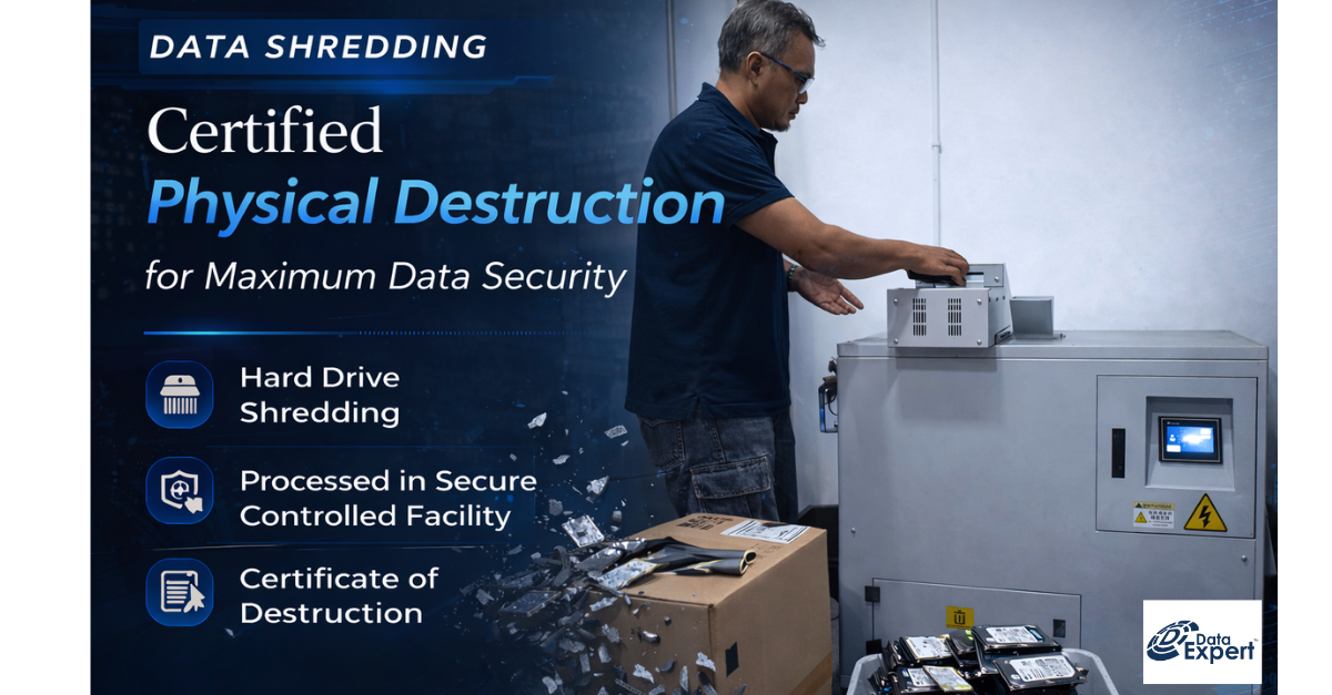 hard disk shredding process for secure corporate data destruction