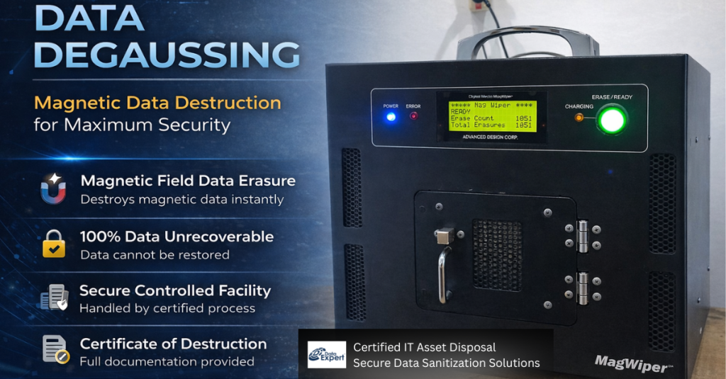 Hard Disk Degaussing Services for Secure Data Destruction
