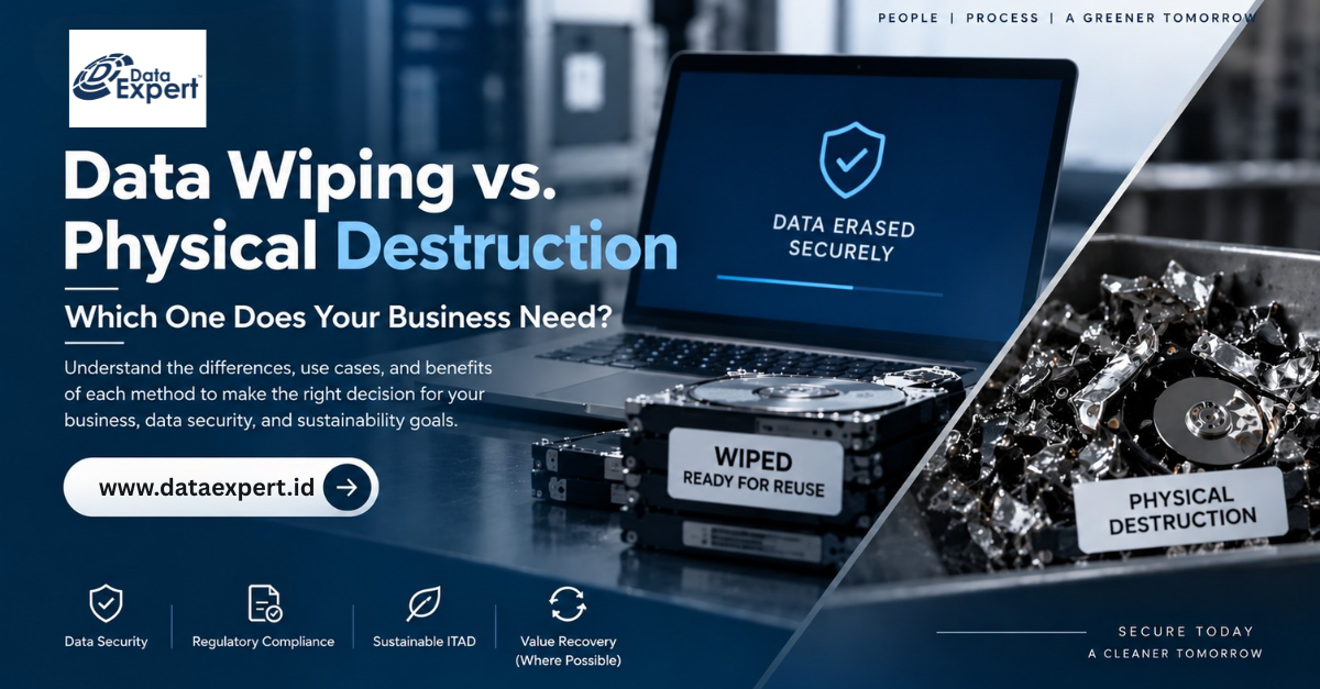Data wiping vs physical destruction for secure IT asset disposal